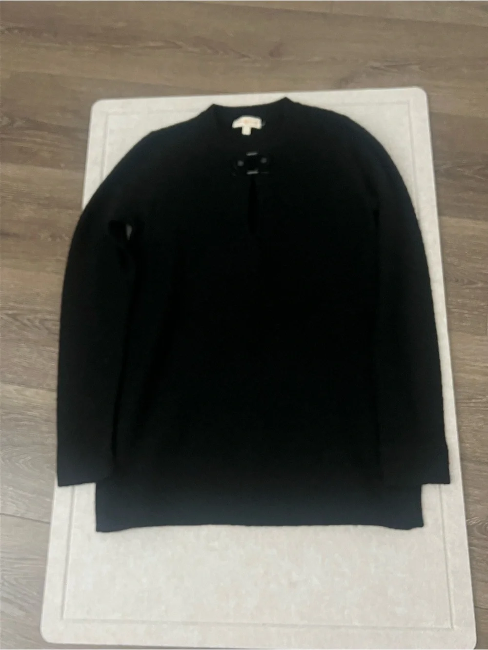 Tory Burch Black Knit Keyhole Buckle Sweater Top Women’s Size Small